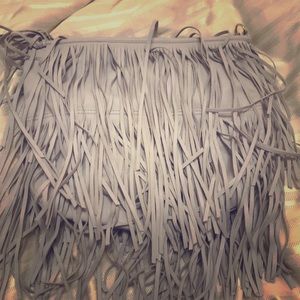 Grey tassel h&m bag